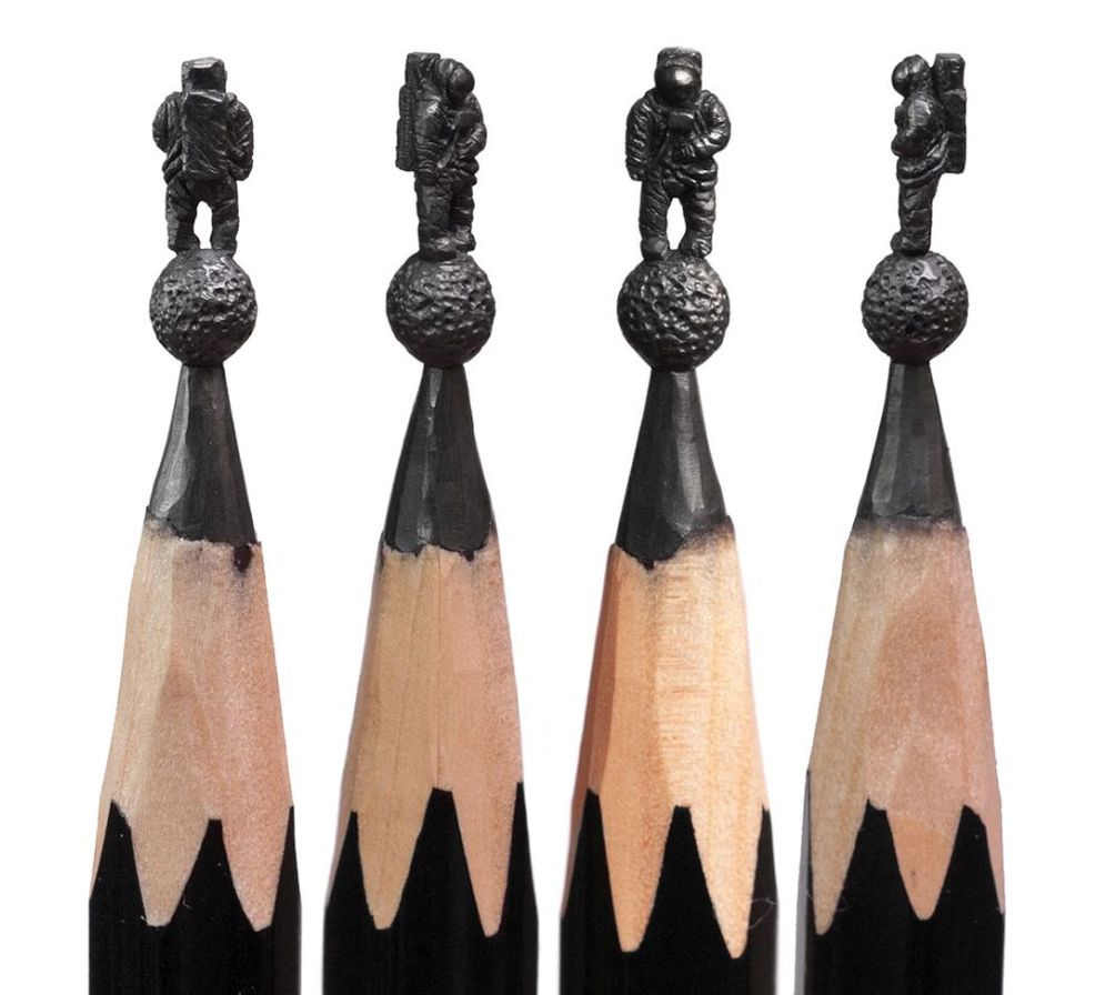 Increíbles esculturas talladas en puntas de lápices