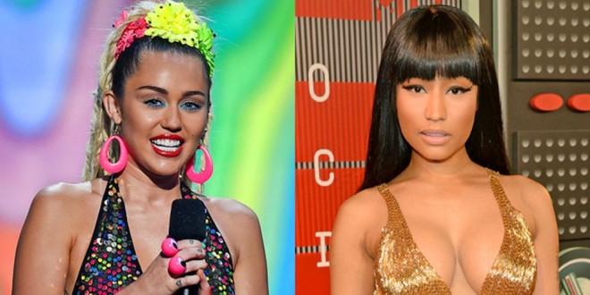 Agarrón, con todo y groserías, de Nicki Minaj y Miley Cyrus en los premios MTV