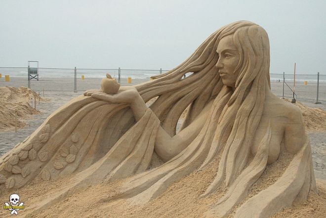 Maravillosas esculturas hechas en arena, parecen talladas en mármol