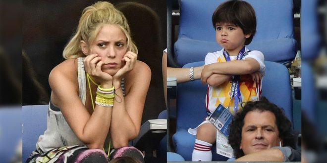 Así sufrieron Shakira y sus dos hijos la derrota de España junto a Carlos Vives y Claudia Elena Vásquez